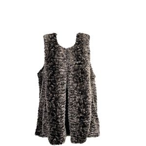 Betsey Johnson fur vest gray large
